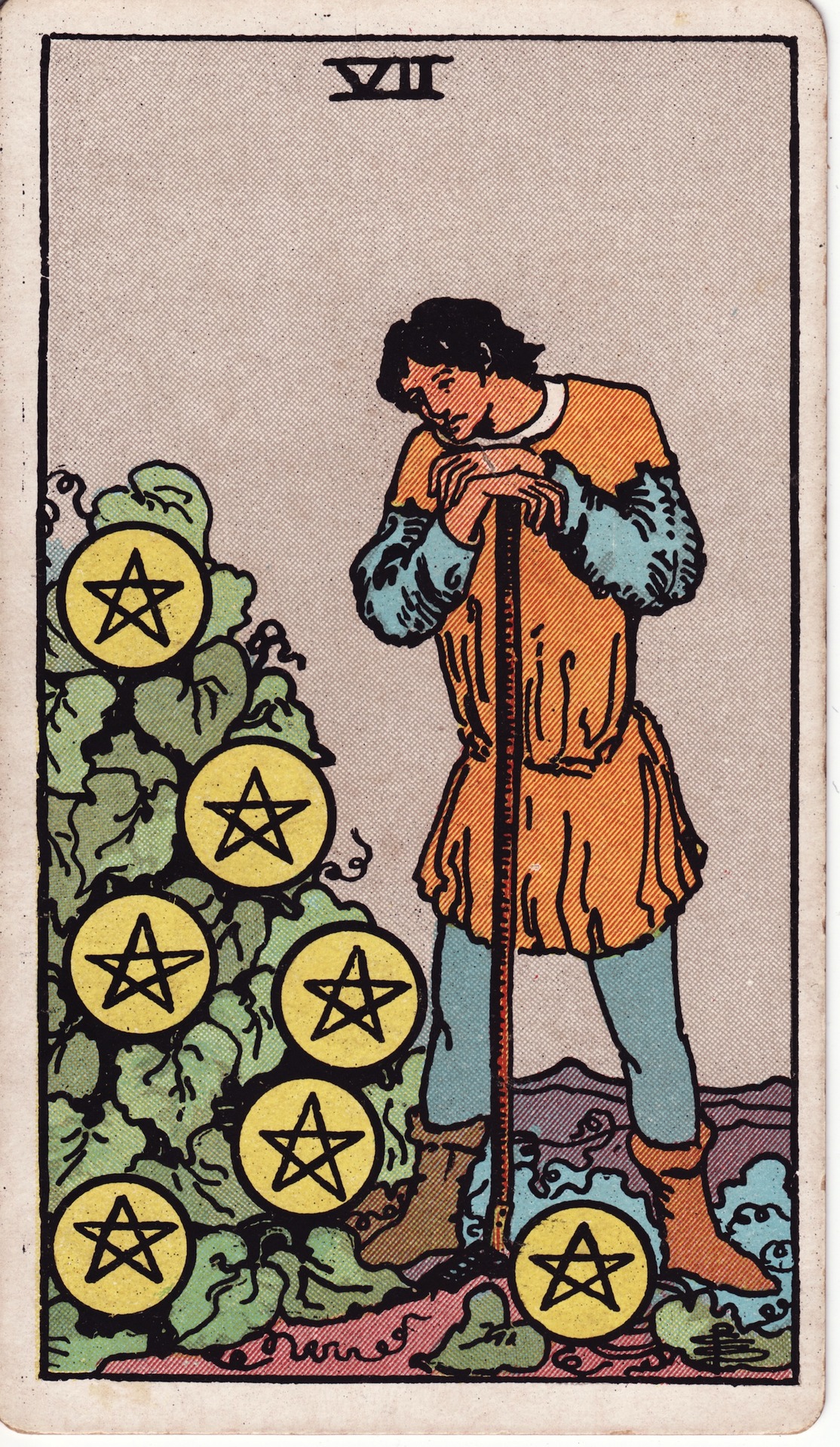 Seven of Pentacles (reversed)
